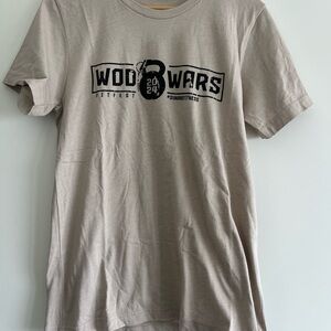 Men's Crossfit Crew Neck Short Sleeve Tee — Beige